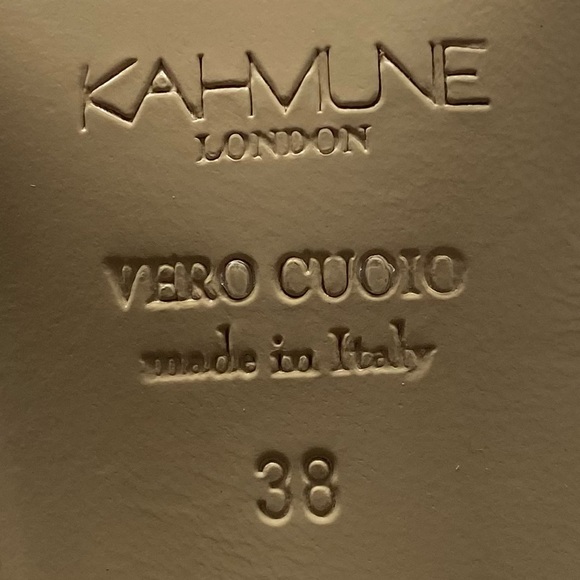 Kahmune Women's Boots Mila Nappa Leather Ankle Heeled Chelsea Neutral Winter NEW - Picture 8 of 11